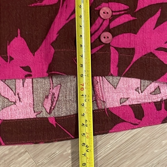 Soft Surroundings Women Tunic Top Large Pink Brown Longline Floral Contemporary - Picture 17 of 17